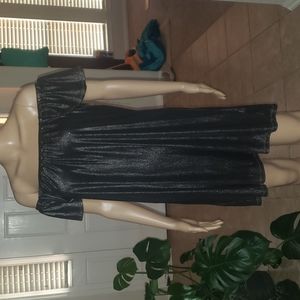 GB m liquid gold ruffle Shoulder shift mini